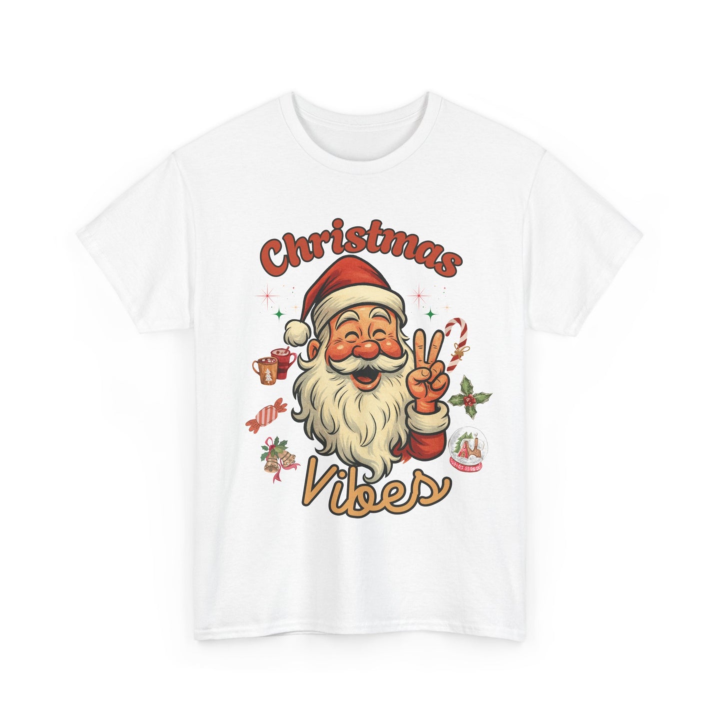 Festive Christmas Tee, Holiday Shirt, Unisex Cotton T-Shirt, Gift for Him, Christmas Vibes Tee, Casual Wear