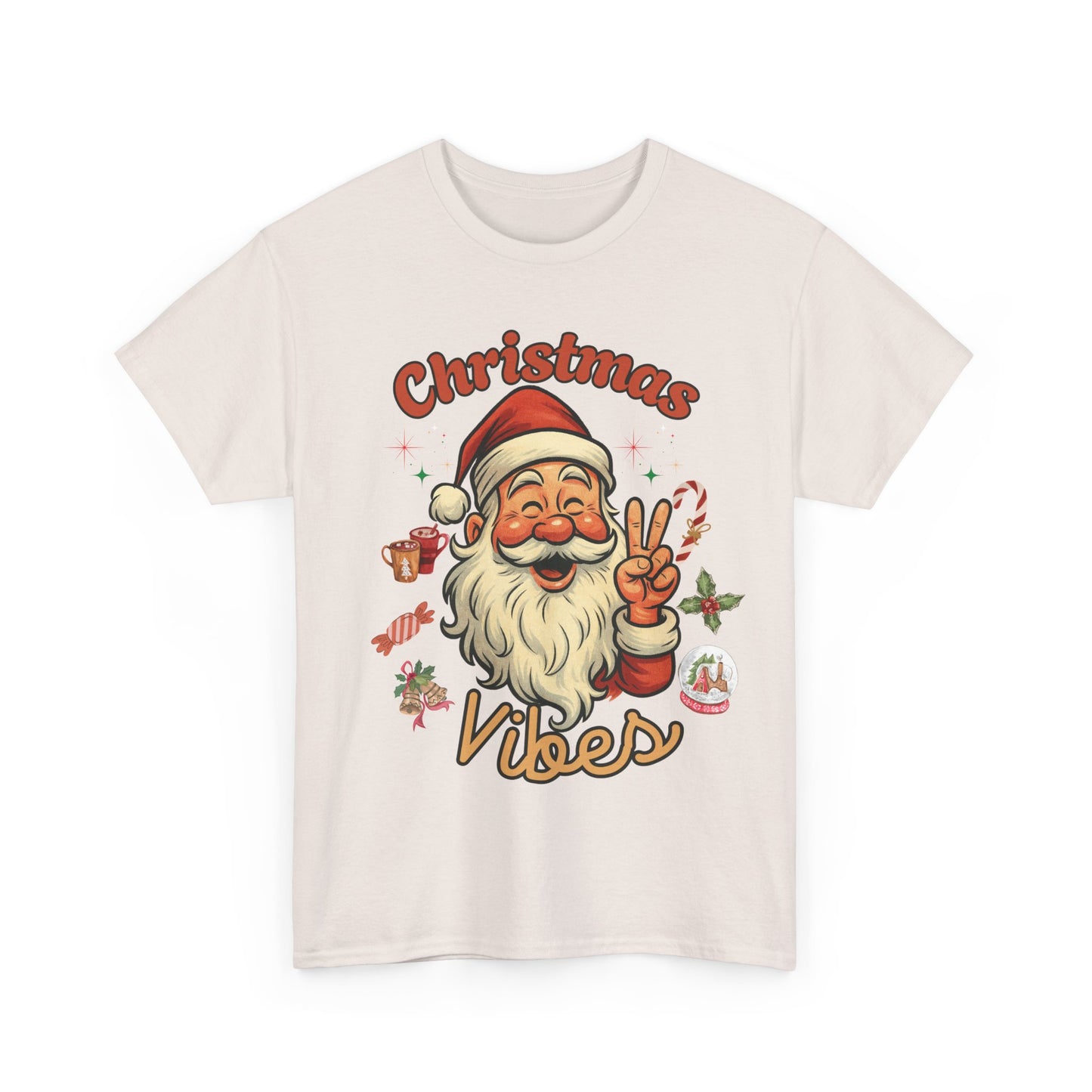 Festive Christmas Tee, Holiday Shirt, Unisex Cotton T-Shirt, Gift for Him, Christmas Vibes Tee, Casual Wear