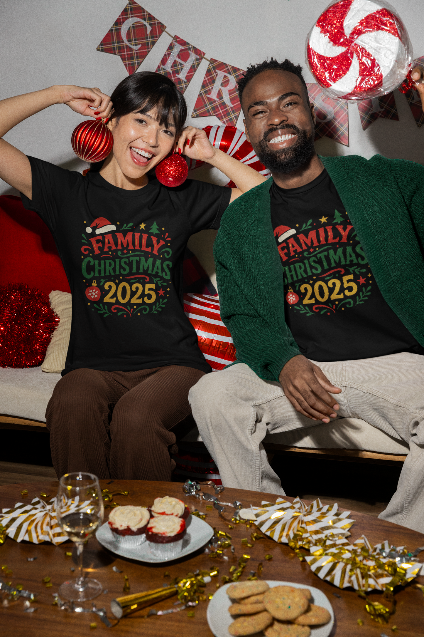 Family Christmas T-Shirt, Cotton T-Shirt, Holiday T-Shirt, Christmas Gift, Family Gathering T-Shirt, Festive Apparel