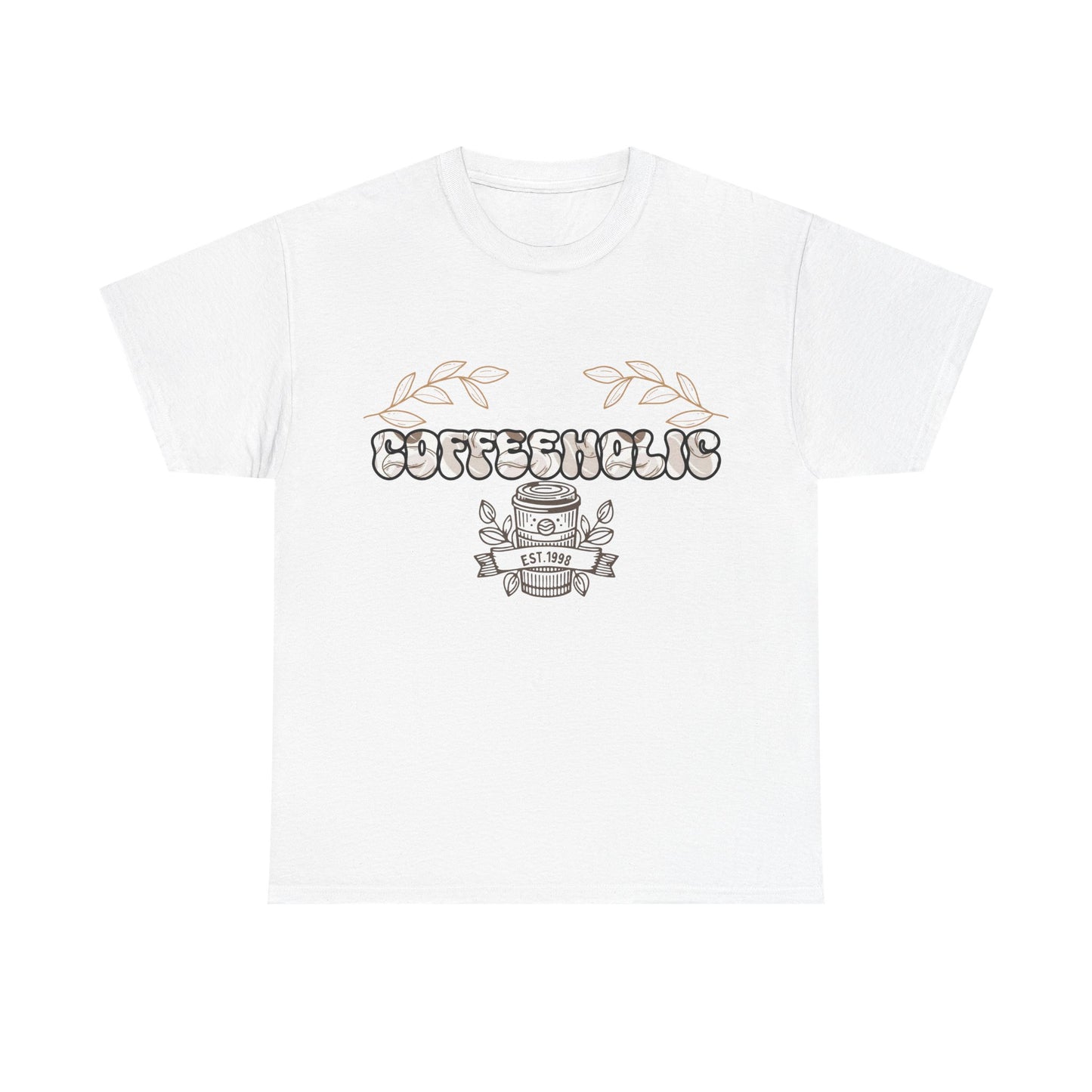 Coffeeholic Unisex Heavy Cotton Tee | Perfect T-Shirt for Coffee Lovers, Casual Wear, Gifts for Him/Her, Birthday, Everyday Style