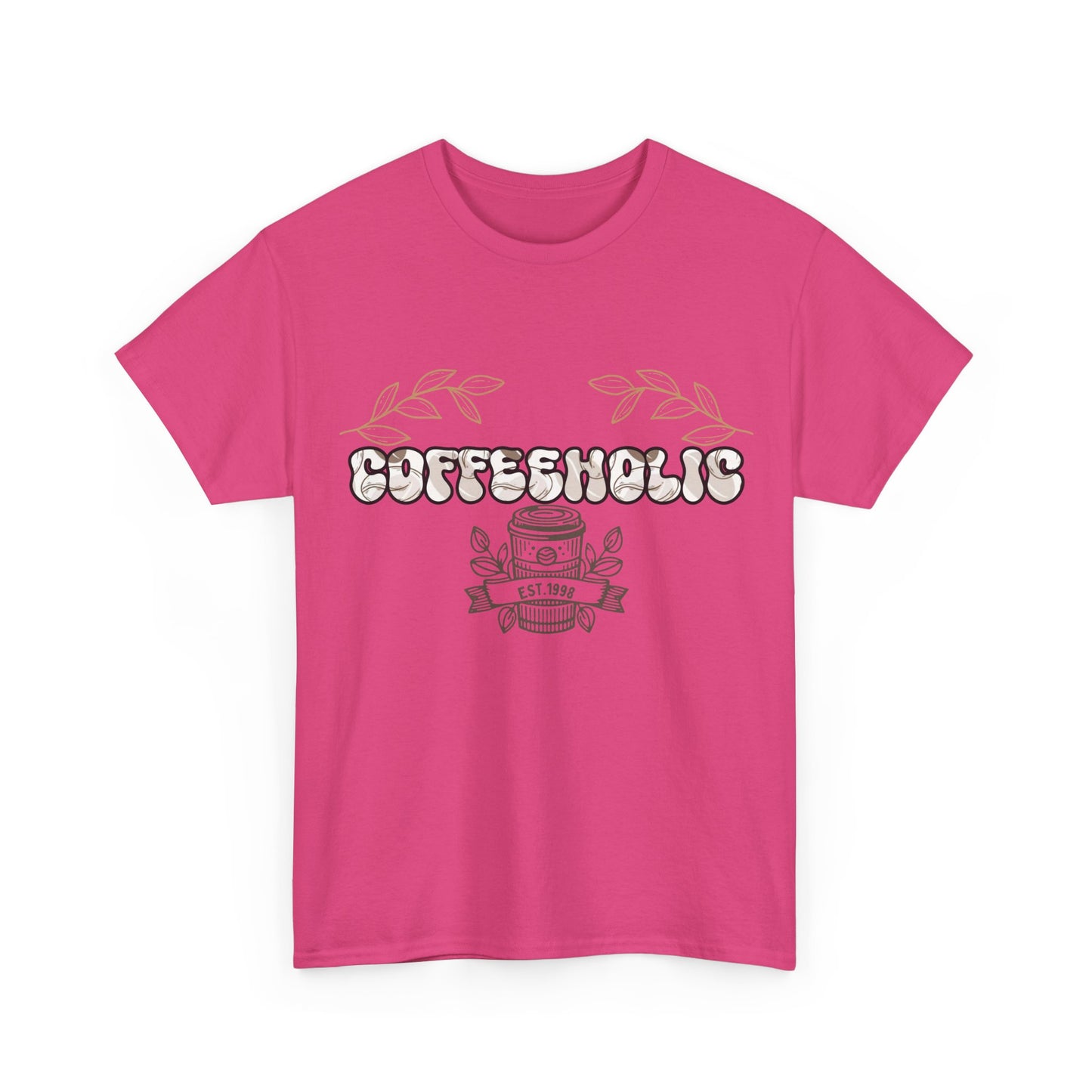 Coffeeholic Unisex Heavy Cotton Tee | Perfect T-Shirt for Coffee Lovers, Casual Wear, Gifts for Him/Her, Birthday, Everyday Style