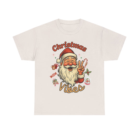 Festive Christmas Tee, Holiday Shirt, Unisex Cotton T-Shirt, Gift for Him, Christmas Vibes Tee, Casual Wear