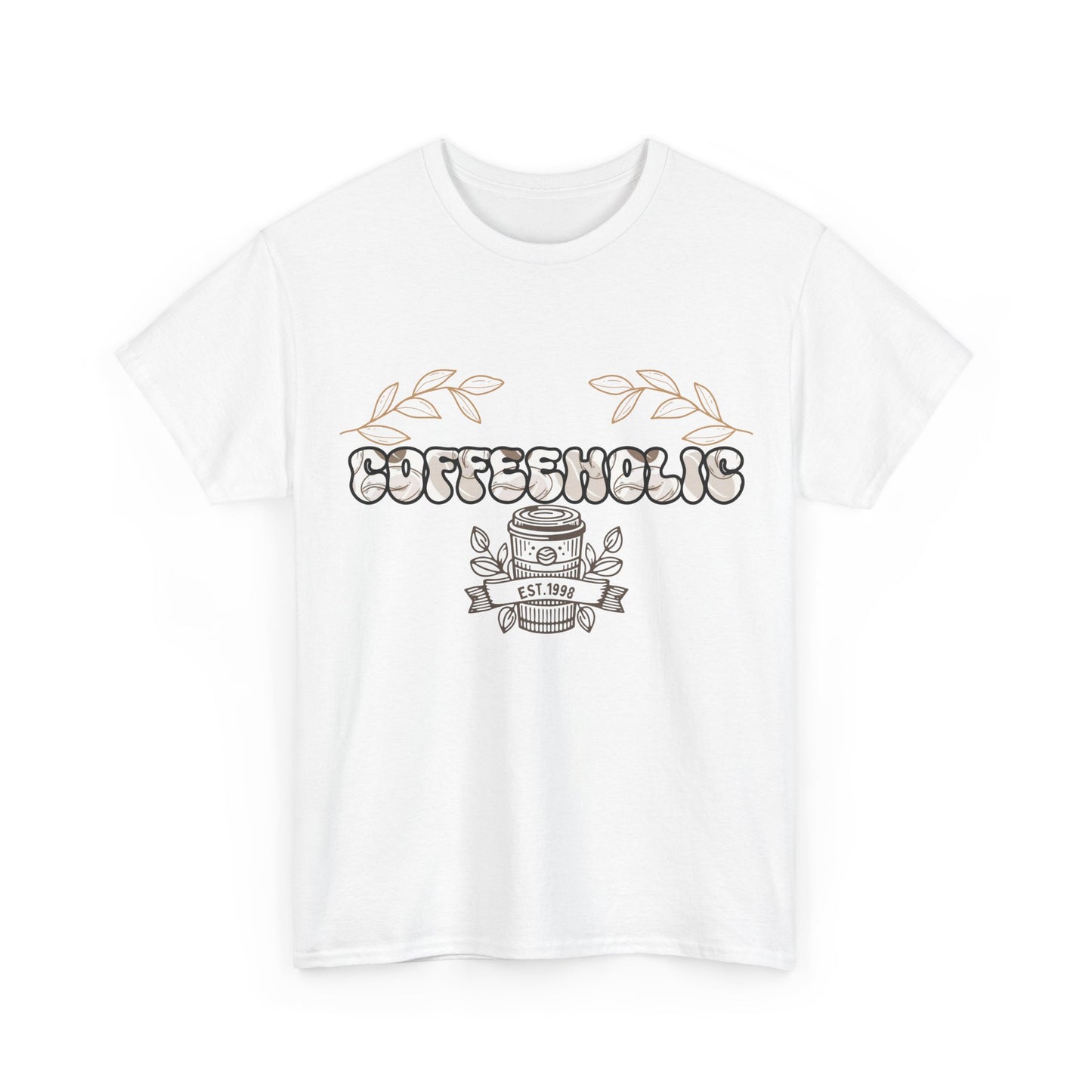 Coffeeholic Unisex Heavy Cotton Tee | Perfect T-Shirt for Coffee Lovers, Casual Wear, Gifts for Him/Her, Birthday, Everyday Style