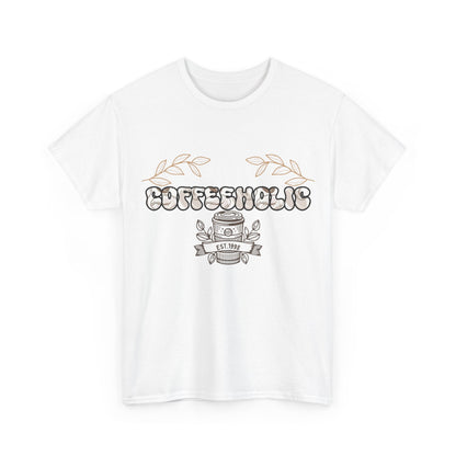 Coffeeholic Unisex Heavy Cotton Tee | Perfect T-Shirt for Coffee Lovers, Casual Wear, Gifts for Him/Her, Birthday, Everyday Style