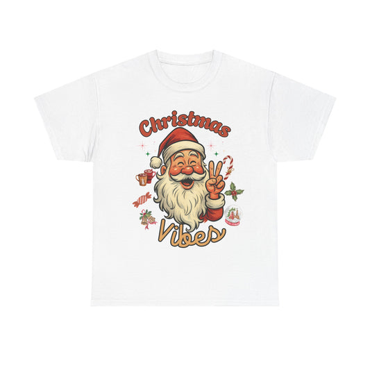 Festive Christmas Tee, Holiday Shirt, Unisex Cotton T-Shirt, Gift for Him, Christmas Vibes Tee, Casual Wear